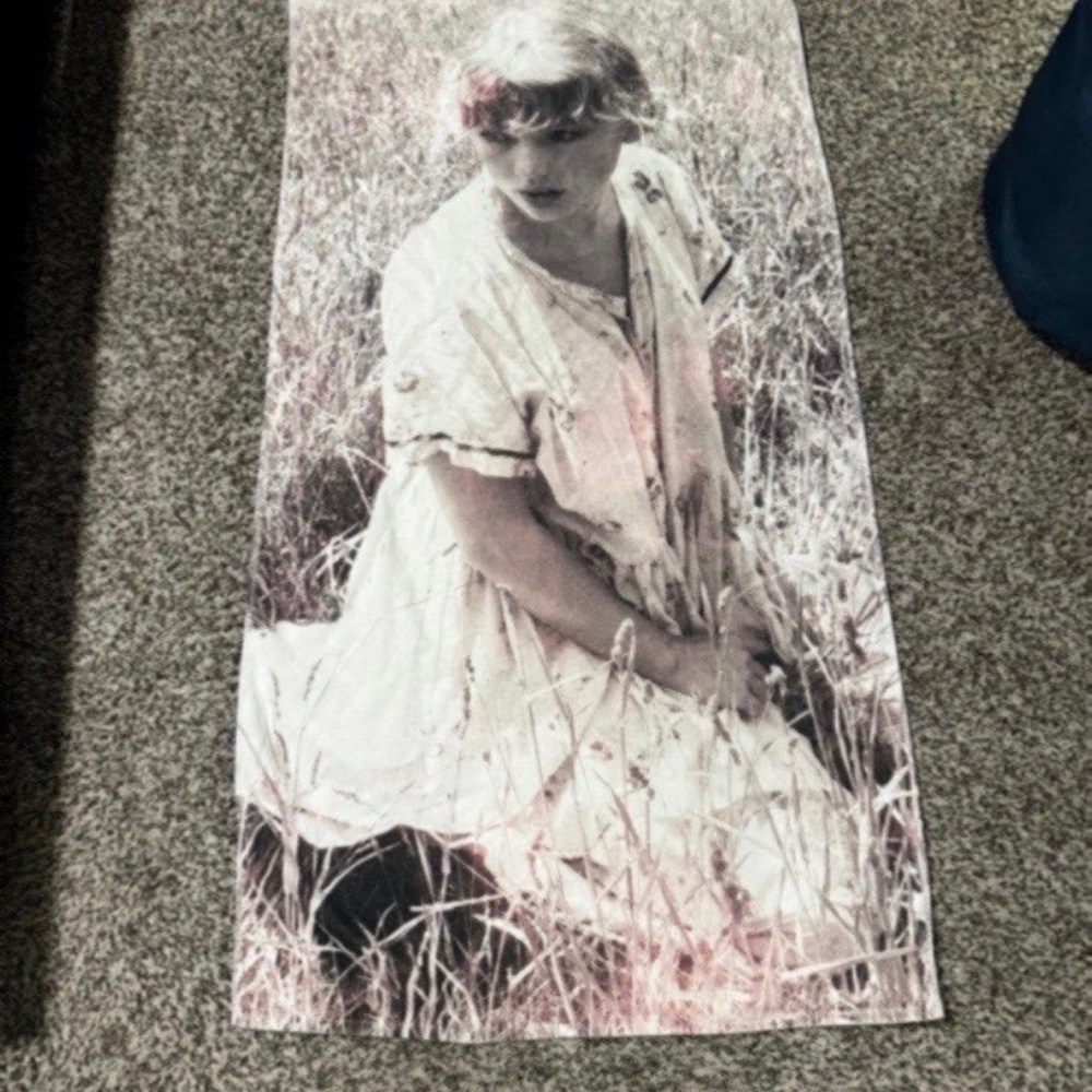 Taylor Swift Cream Towel with Black Script